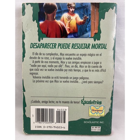 Escalofríos ¡Volvámonos Invisibles! Goosebumps Spanish First Edition Paperback - Picture 3 of 12